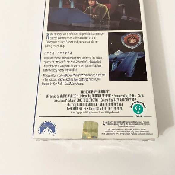 Vtg 1993 Star Trek The Television Series The Doomsday Machine VHS Tape - Picture 8 of 16